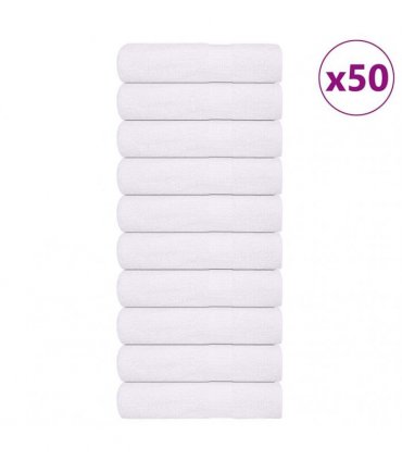vidaXL Hand Towels FROGN 50 pcs White 50 x 100 cm 360 100% Cotton