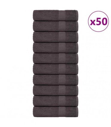 vidaXL Hand Towels FROGN 50 pcs Anthracite 50 x 100 cm 360 100% Cotton
