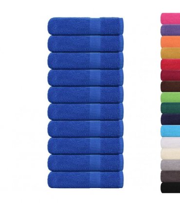 vidaXL Shower Towels FROGN 10 pcs Blue 70 x 140 cm 360 100% Cotton