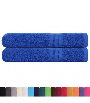vidaXL Sauna Towels FROGN 2 pcs Blue 80 x 200 cm 360 100% Cotton