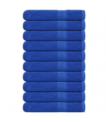 vidaXL Towels FROGN 10 pcs Blue 100 x 200 cm 360 100% Cotton