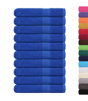 vidaXL Towels FROGN 10 pcs Blue 100 x 200 cm 360 100% Cotton
