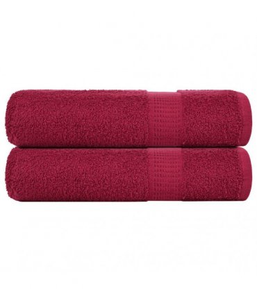 vidaXL Bath Towels FROGN 2 pcs Bordeaux 100 x 150 cm 360 100% Cotton