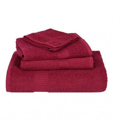vidaXL Bath Towels FROGN 4 pcs Bordeaux 100 x 150 cm 360 100% Cotton