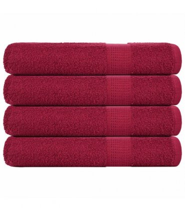 vidaXL Sauna Towels FROGN 4 pcs Bordeaux 80 x 200 cm 360 100% Cotton