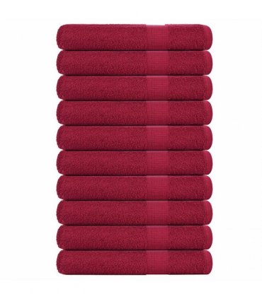 vidaXL Sauna Towels FROGN 10 pcs Bordeaux 80 x 200 cm 360 100% Cotton