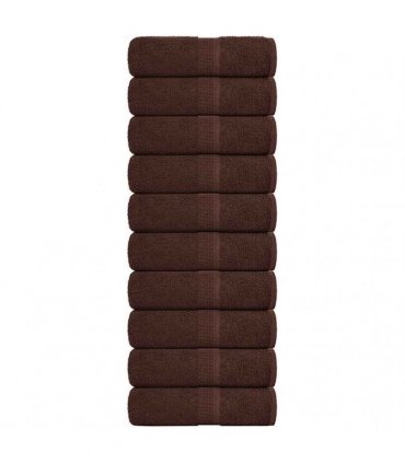 vidaXL Guest Towels FROGN 10 pcs Brown 30 x 50 cm 360 100% Cotton