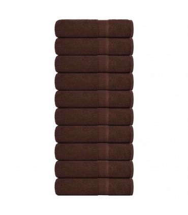vidaXL Shower Towels FROGN 10 pcs Brown 70 x 140 cm 360 100% Cotton