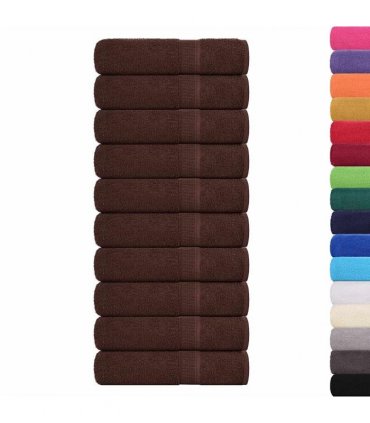 vidaXL Shower Towels FROGN 10 pcs Brown 70 x 140 cm 360 100% Cotton