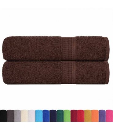 vidaXL Bath Towels FROGN 2 pcs Brown 100 x 150 cm 360 100% Cotton