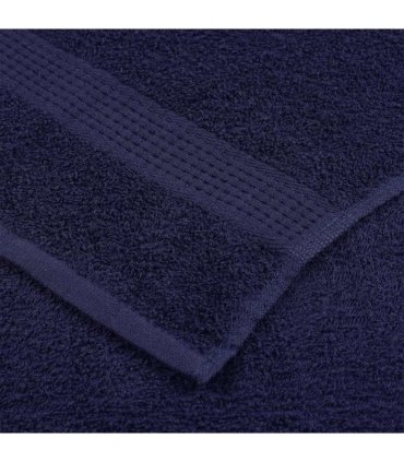 vidaXL Bath Towels FROGN 10 pcs Navy Blue 100 x 150 cm 360 100% Cotton