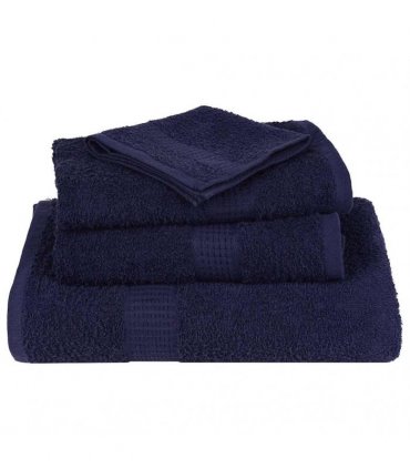 vidaXL Sauna Towels FROGN 4 pcs Navy Blue 80 x 200 cm 360 100% Cotton