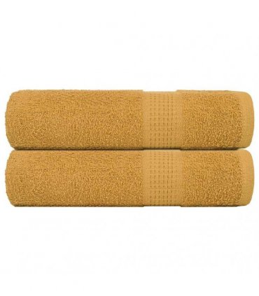 vidaXL Bath Towels FROGN 2 pcs Gold 100 x 150 cm 360 100% Cotton