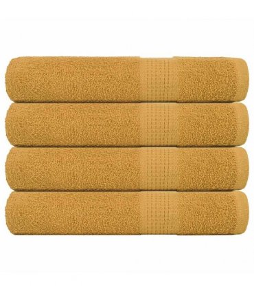 vidaXL Towels FROGN 4 pcs Gold 100 x 200 cm 360 100% Cotton