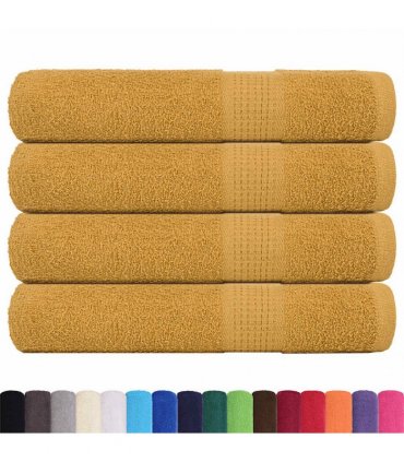 vidaXL Towels FROGN 4 pcs Gold 100 x 200 cm 360 100% Cotton