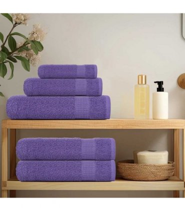 vidaXL Hand Towels "FROGN" 4 pcs Purple 50x100 cm 360 gsm