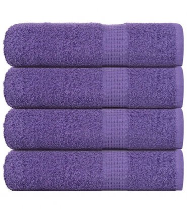 vidaXL Hand Towels "FROGN" 4 pcs Purple 50x100 cm 360 gsm