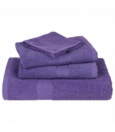 vidaXL Hand Towels "FROGN" 4 pcs Purple 50x100 cm 360 gsm