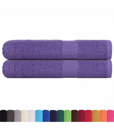 vidaXL Sauna Towels FROGN 2 pcs Purple 80 x 200 cm 360 100% Cotton