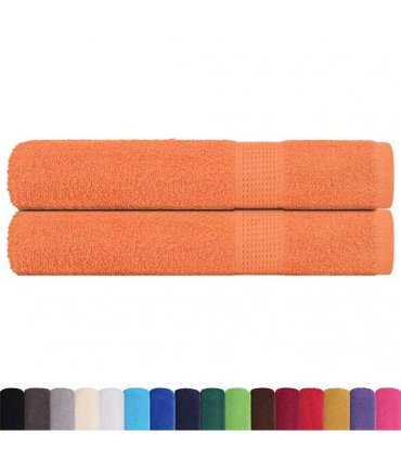 vidaXL Sauna Towels FROGN 2 pcs Orange 80 x 200 cm 360 100% Cotton