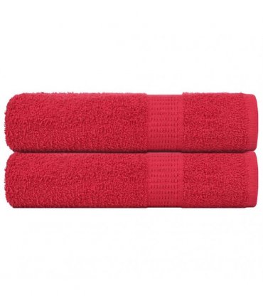 vidaXL Bath Towels FROGN 2 pcs Red 100 x 150 cm 360 100% Cotton