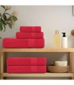 vidaXL Sauna Towels FROGN 4 pcs Red 80 x 200 cm 360 100% Cotton