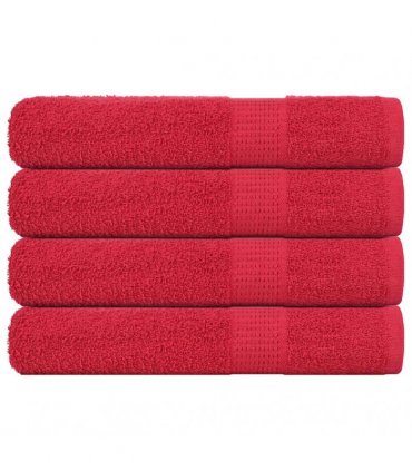 vidaXL Sauna Towels FROGN 4 pcs Red 80 x 200 cm 360 100% Cotton