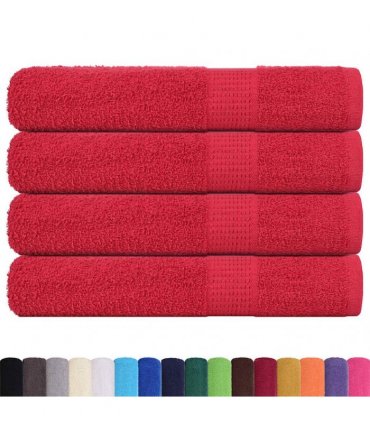 vidaXL Sauna Towels FROGN 4 pcs Red 80 x 200 cm 360 100% Cotton