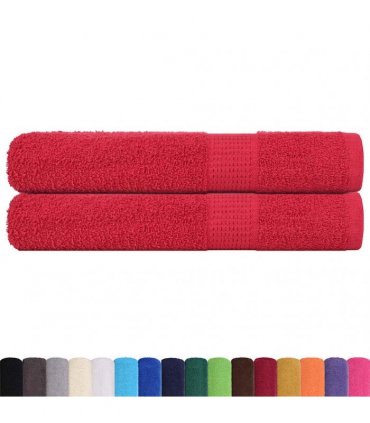 vidaXL Towels FROGN 2 pcs Red 100 x 200 cm 360 100% Cotton