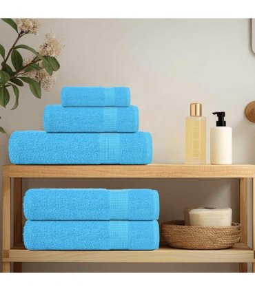 vidaXL Sauna Towels "FROGN" 4 pcs Turquoise 80x200 cm 360 gsm