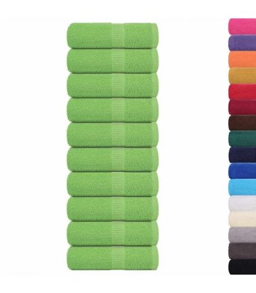 vidaXL Wash Towels "FROGN" 10 pcs Apple Green 30x30 cm 360 gsm