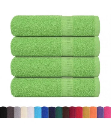vidaXL Bath Towels "FROGN" 4 pcs Apple Green 100x150 cm 360 gsm