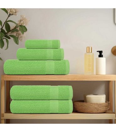 vidaXL Bath Towels "FROGN" 10 pcs Apple Green 100x150 cm 360 gsm