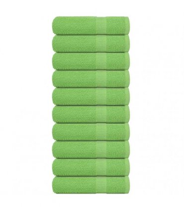 vidaXL Bath Towels "FROGN" 10 pcs Apple Green 100x150 cm 360 gsm