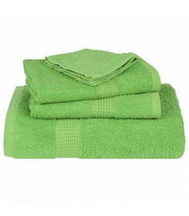 vidaXL Bath Towels "FROGN" 10 pcs Apple Green 100x150 cm 360 gsm