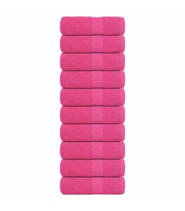 vidaXL Guest Towels "FROGN" 10 pcs Pink 30x50 cm 360 gsm