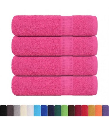 vidaXL Shower Towels "FROGN" 4 pcs Pink 70x140 cm 360 gsm