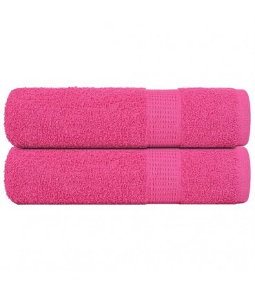 vidaXL Bath Towels "FROGN" 2 pcs Pink 100x150 cm 360 gsm