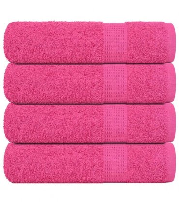 vidaXL Bath Towels "FROGN" 4 pcs Pink 100x150 cm 360 gsm
