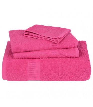 vidaXL Bath Towels "FROGN" 4 pcs Pink 100x150 cm 360 gsm
