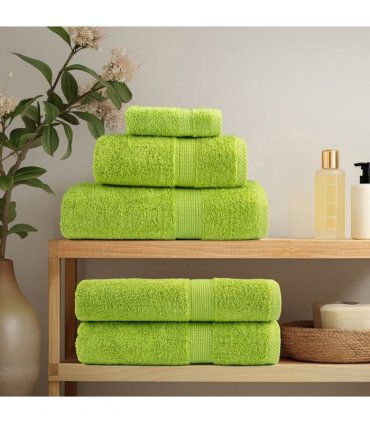 vidaXL Premium Towel Set 12 pcs SOLUND Apple Green 600 GSM 100% Cotton