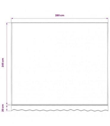 vidaXL Awning Replacement Fabric Blue and White 300x250 cm Polyester
