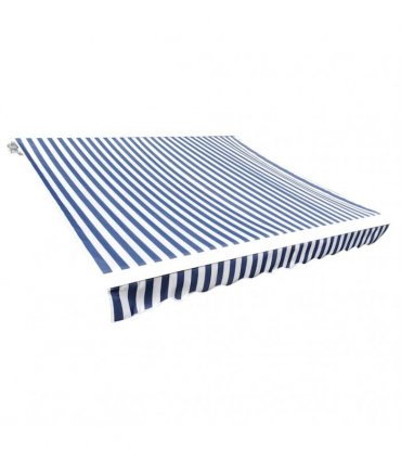 vidaXL Awning Replacement Fabric Blue and White 600x300 cm Polyester