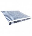 vidaXL Awning Replacement Fabric Blue and White 600x300 cm Polyester