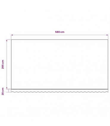 vidaXL Awning Replacement Fabric Blue and White 600x300 cm Polyester