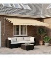 vidaXL Awning Replacement Fabric Cream 600x300 cm Polyester