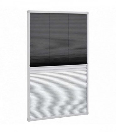 vidaXL Insect Plisse Screen Window Aluminium 160 x 80 cm with Shade