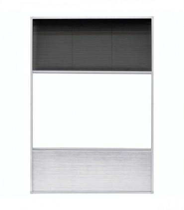 vidaXL Insect Plisse Screen Window Aluminium 160 x 80 cm with Shade