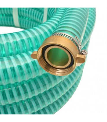 vidaXL Suction Hose with Brass Connectors 4 m 25 mm Green