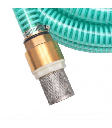 vidaXL Suction Hose with Brass Connectors 4 m 25 mm Green